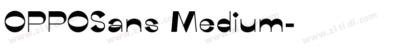 OPPOSans Medium字体转换